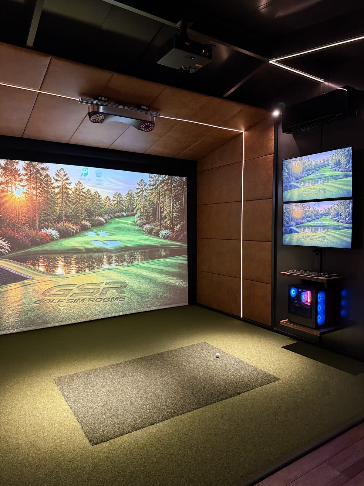 GSR warm wood sim room